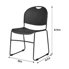Estantería modular moderna apilable de 2 cubos de 23.7" – MDF, antivuelco, 34 kg de capacidad