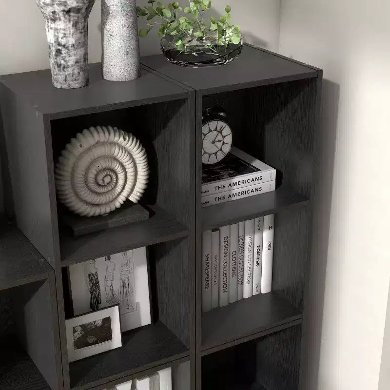 Mesa de centro geométrica de 2 niveles con estantes de almacenamiento – Moderna, impermeable, antideslizante