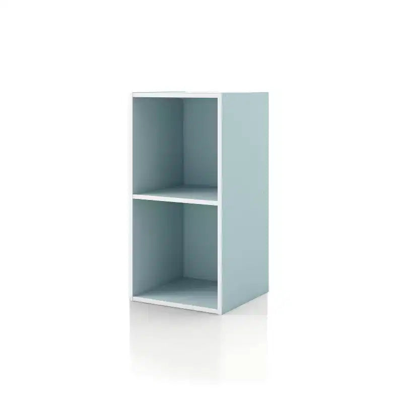 Mesa de centro geométrica de 2 niveles con estantes de almacenamiento – Moderna, impermeable, antideslizante