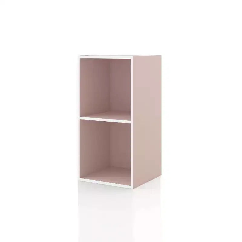 Mesa de centro geométrica de 2 niveles con estantes de almacenamiento – Moderna, impermeable, antideslizante