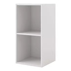 Mesa de centro geométrica de 2 niveles con estantes de almacenamiento – Moderna, impermeable, antideslizante